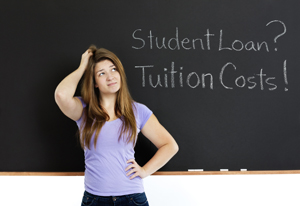 Girl in front of Chalkboard